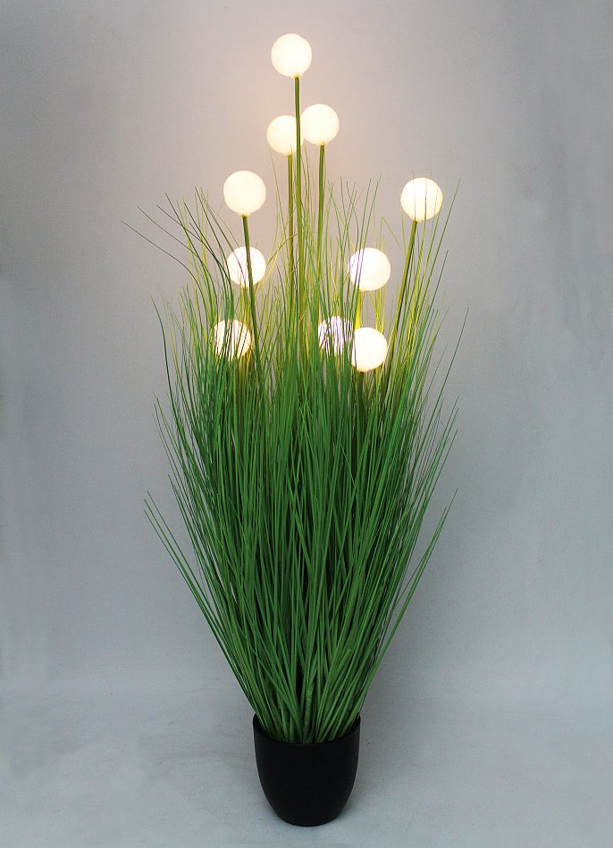 Knstliches Dekogras 110 cm mit LED Beleuchtung Kunstpflanze Batterie mit  Timer | eBay.de