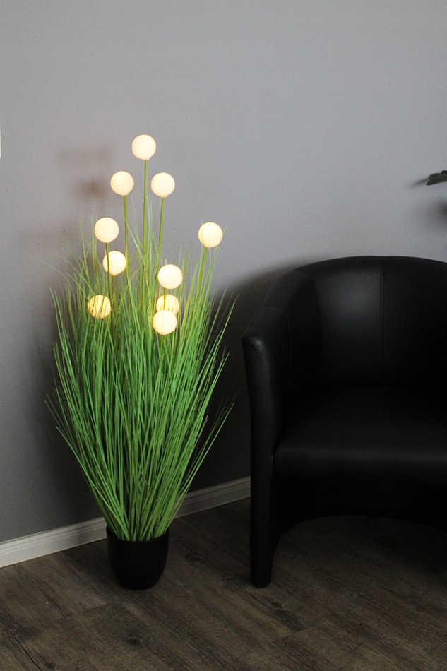 Knstliches Dekogras 110 cm mit LED Beleuchtung Kunstpflanze Batterie mit  Timer | eBay.de