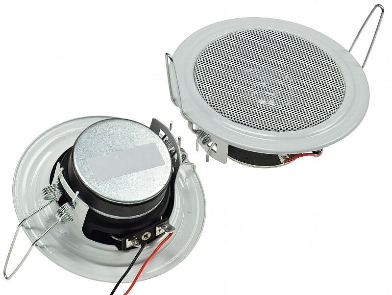 2 x Einbaulautsprecher Decken Lautsprecher weiß Ø 106mm 45 Watt 8 Ohm