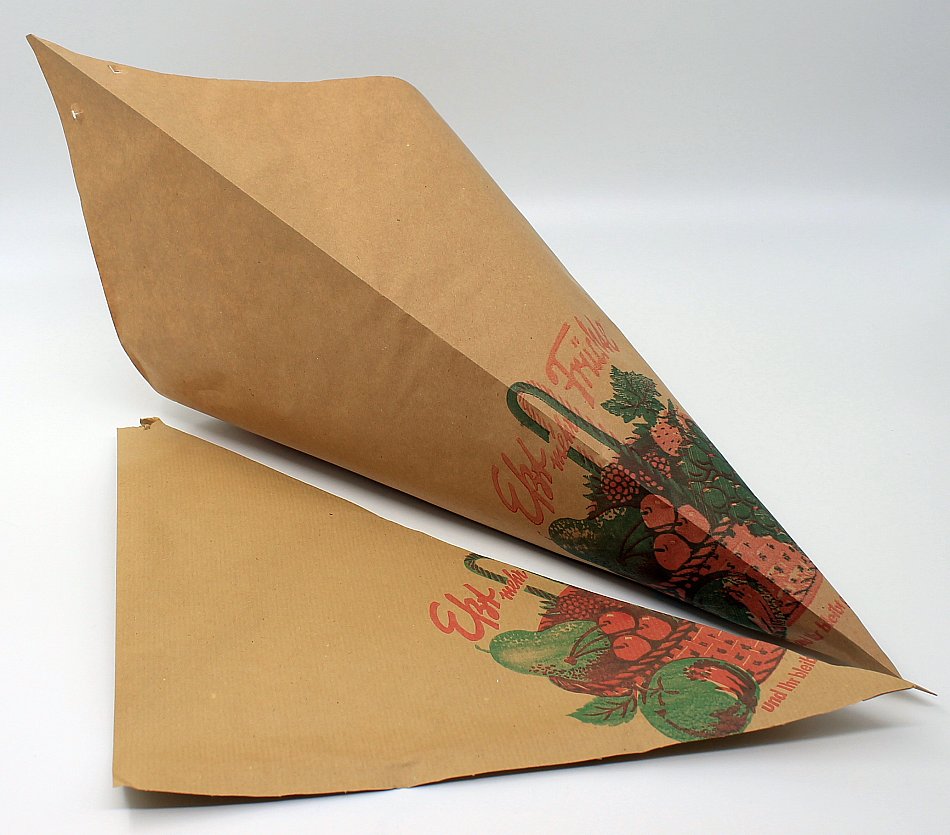 Papier-Spitztüten Raster Orange 250g 1000st