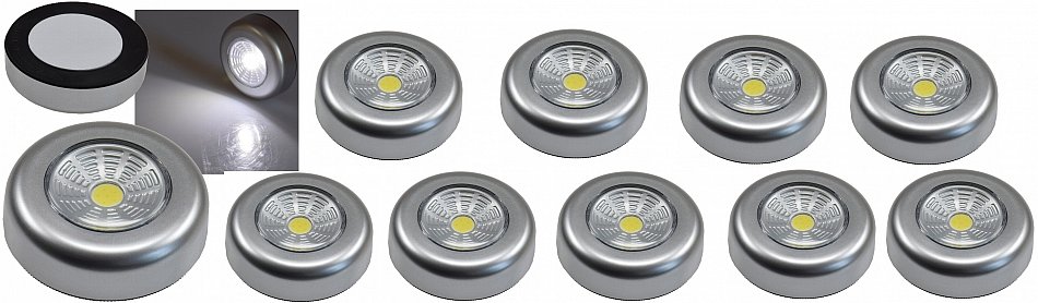 10 x LED Batterie Klebeleuchte Unterbauleuchte Möbelleuchte
