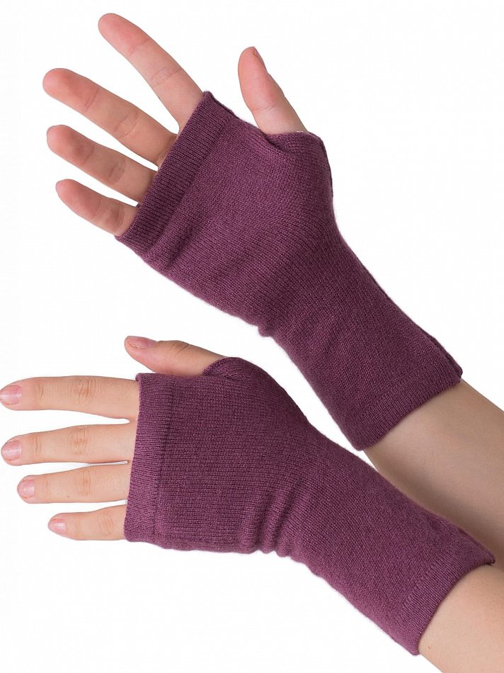 LerBen Damen Kaschmir Warme Fingerlose Handschuhe Winter Lange Armwärmer