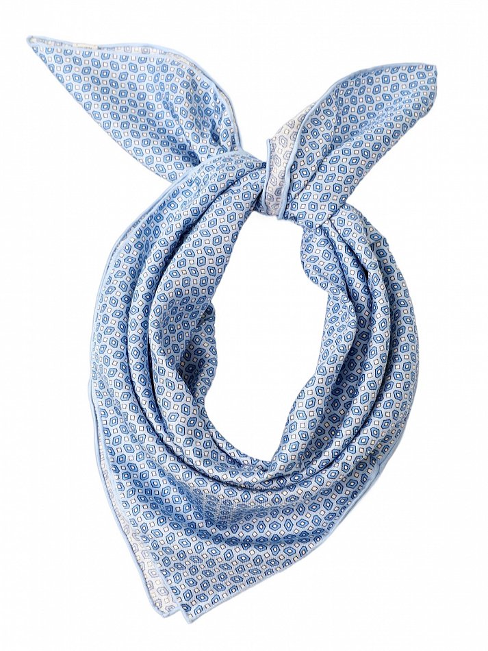 65cm handrolliert Seidentuch Seidenschal Sommer Frühling Kopftuch Damen Herren - Bild 16 von 46