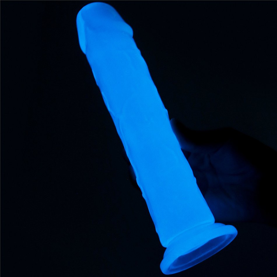 Dildo mit Saugfu ca 21 cm lang leuchtet Nachts Anal und vaginal Plug  Analdildo | eBay.de