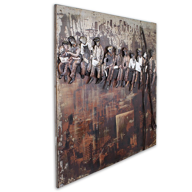 Workers Manhattan Arbeiter New York Bild Industrie Design Loft Metallbild 3D 397