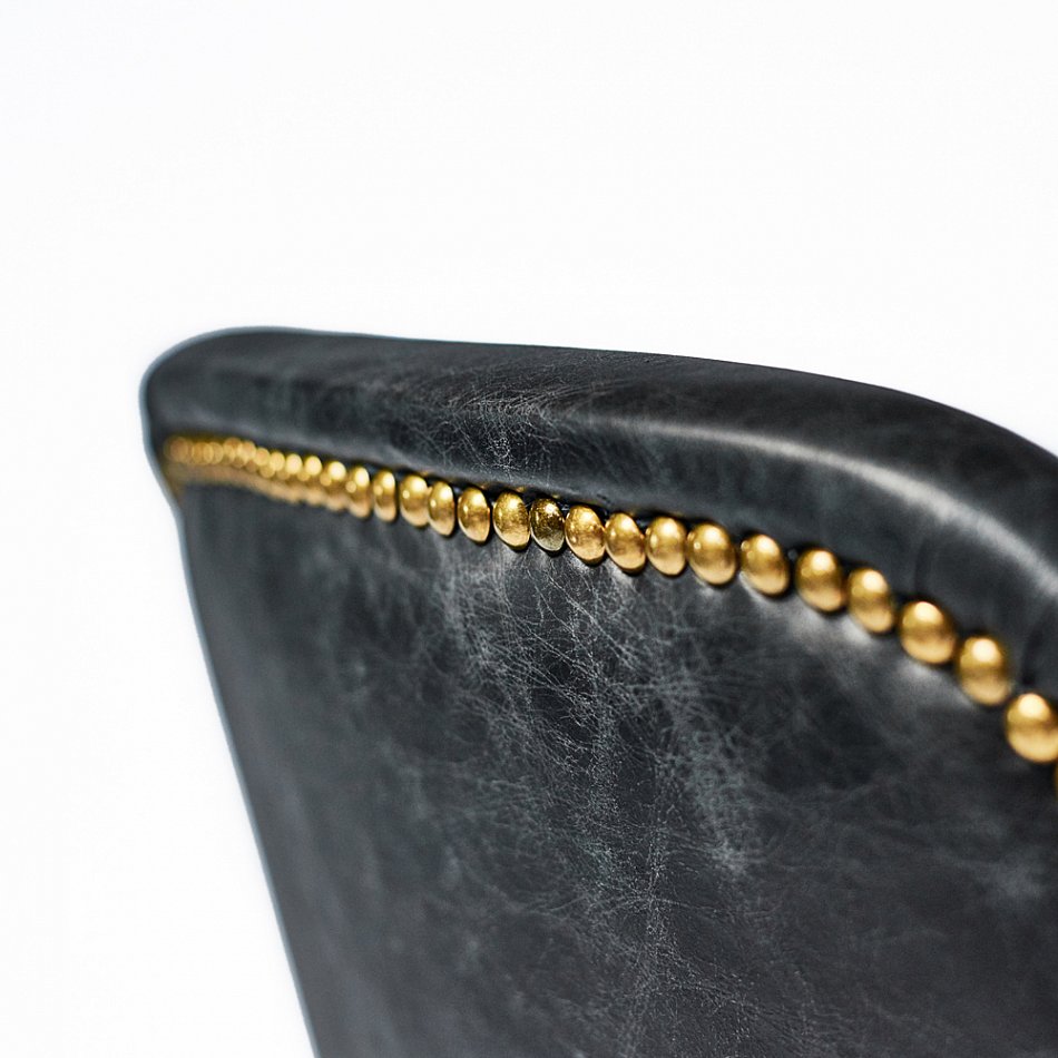 Echtleder Sessel Vintage Ledersessel Schwarz Design ...
