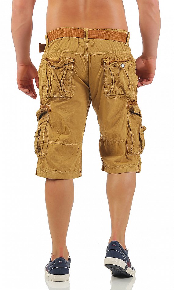 Herren Chino Shorts Mit Gürtel - Stretch Bermuda Shorts Von Rock Creek