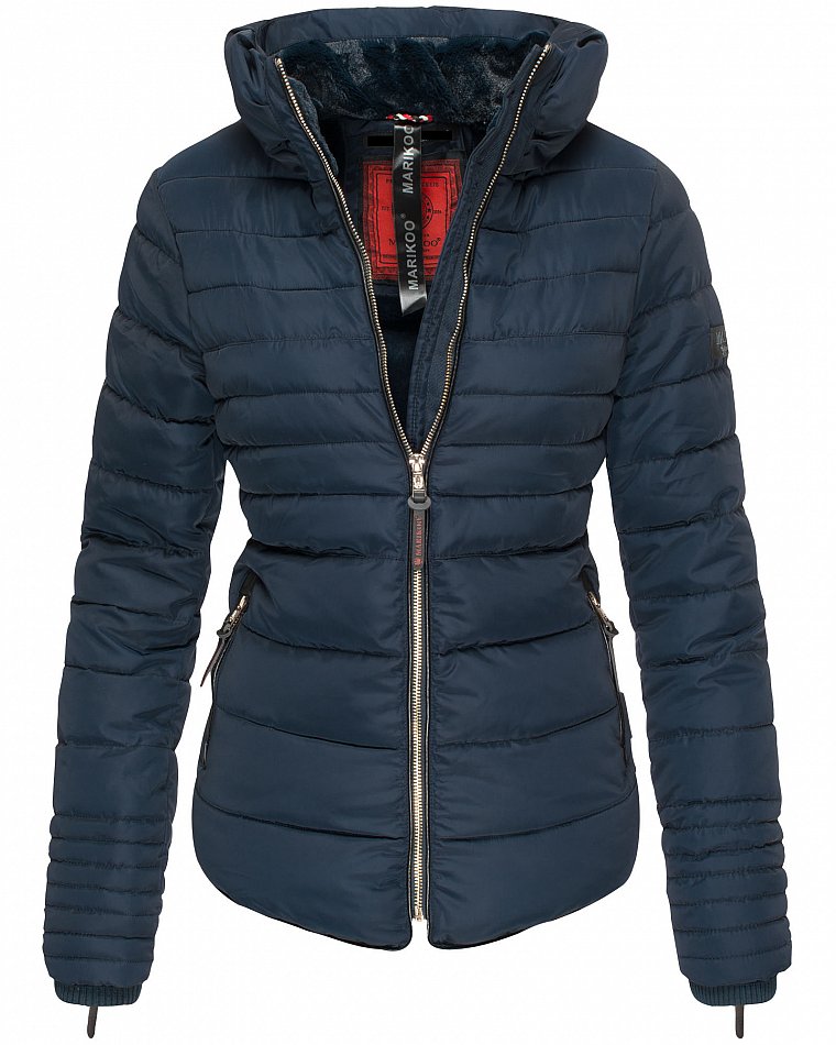 Marikoo Amber Damen Herbst Winter Stepp Jacke Kurz Parka Mantel warm gefüttert