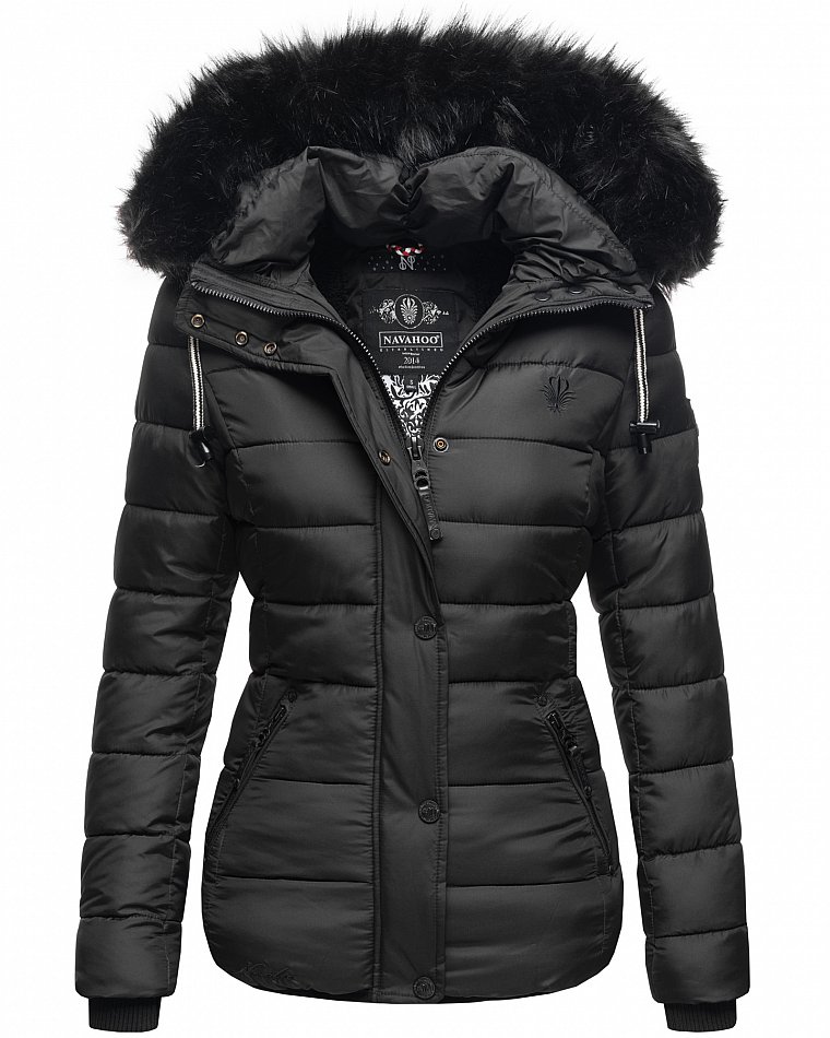Damen Puff Parka Winterjacke - Leichte Steppjacke Mit Taschen In Vintage-Optik