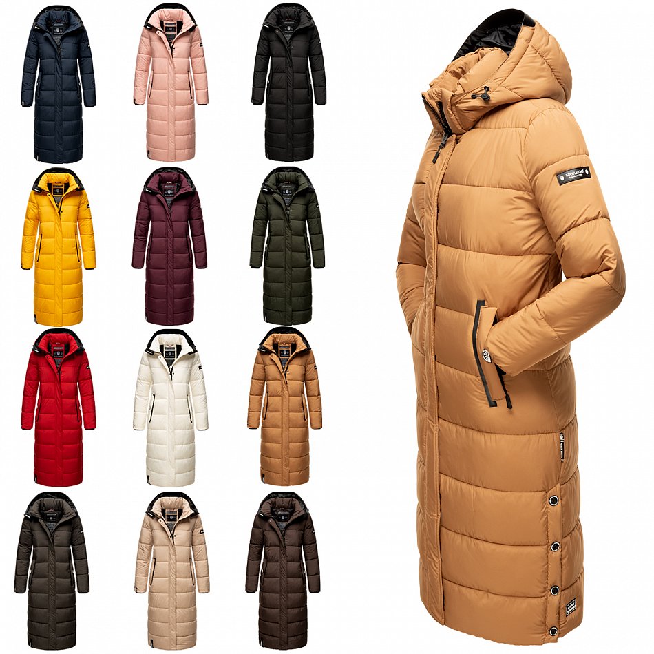 Navahoo Damen Winterjacke Langer Parka Warm Stepp Mantel