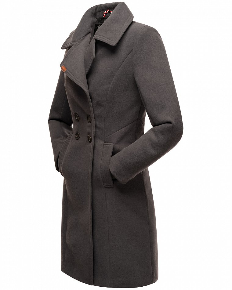 Navahoo Damen Winter Jacke Mantel Business Trenchcoat Wintermantel