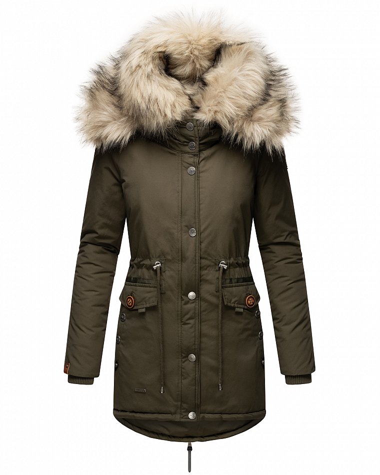 Navahoo Sweety Damen Jacke Parka Mantel Winterjacke warm Kunstpelz
