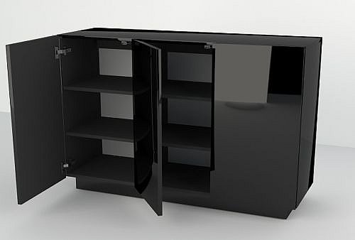 KOMMODE HäNGENDEN SCHRANK Anrichte SIDEBOARD ACRYL HOCHGLANZ 120cm MDF