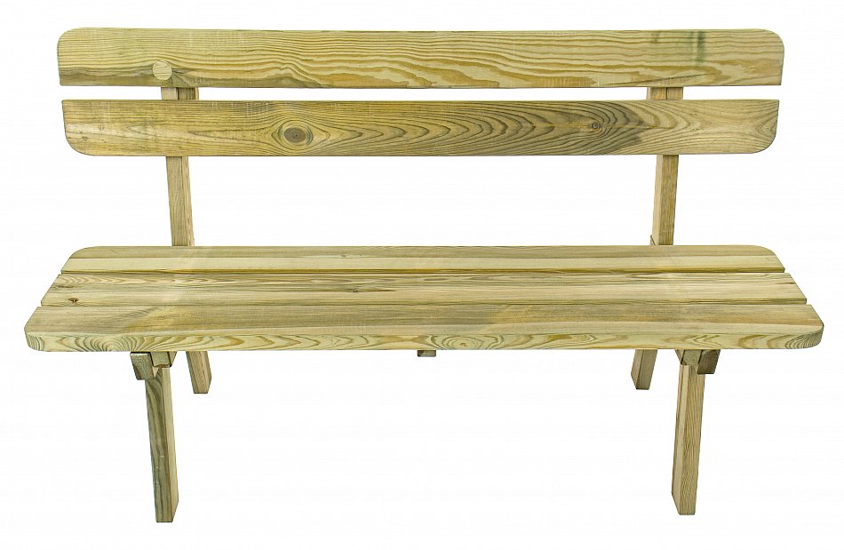 Gartenbank Möbel Garten Bank Holz 120 cm breit Kiefer massiv 35mm
