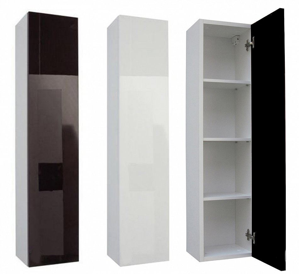 Badschrank Badezimmer Hängeschrank Wandschrank Front HOCHGLANZ 25 x 100 x 22 cm