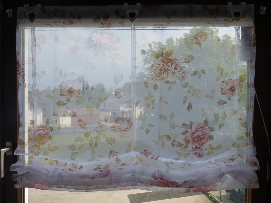 Kupfer mit schlaufen rafrollo Voile Streifen B100cmxH140cm 79326-720 Farbe