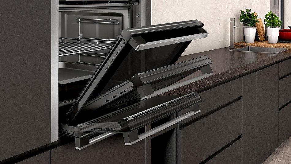 NEFF XB46HIDE Herdset Induktion Einbau , easyClean versenkbare Tür