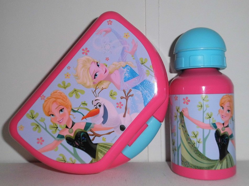 Neuware !! Elsa und Anna Frozen Set Brotdose Trinkflasche