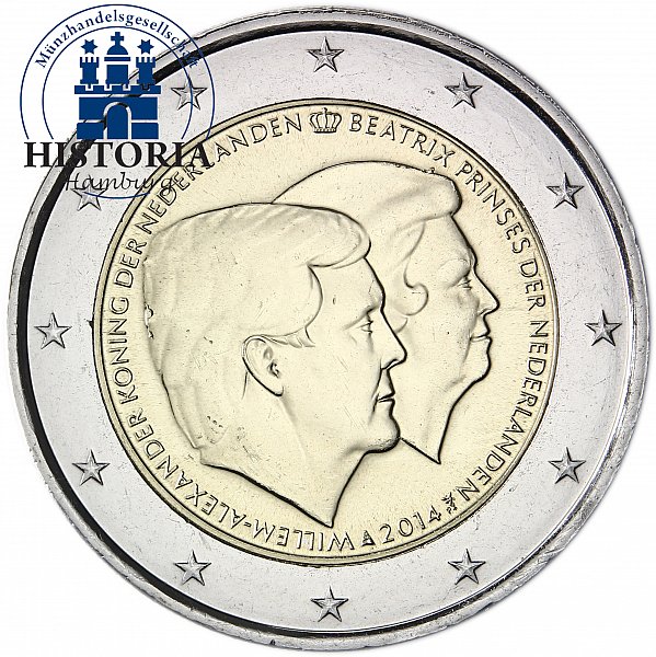 Niederlande 2 Euro Münze 2014 bfr.