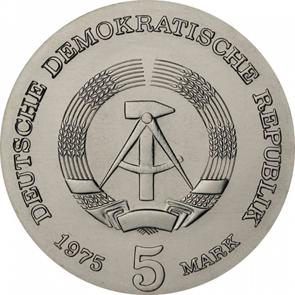 DDR 5 Mark Münze Thomas Mann 1975