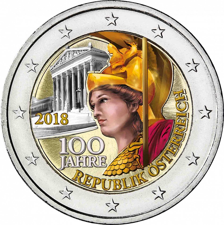 Republik österreich 100 Jahre 2 Euro