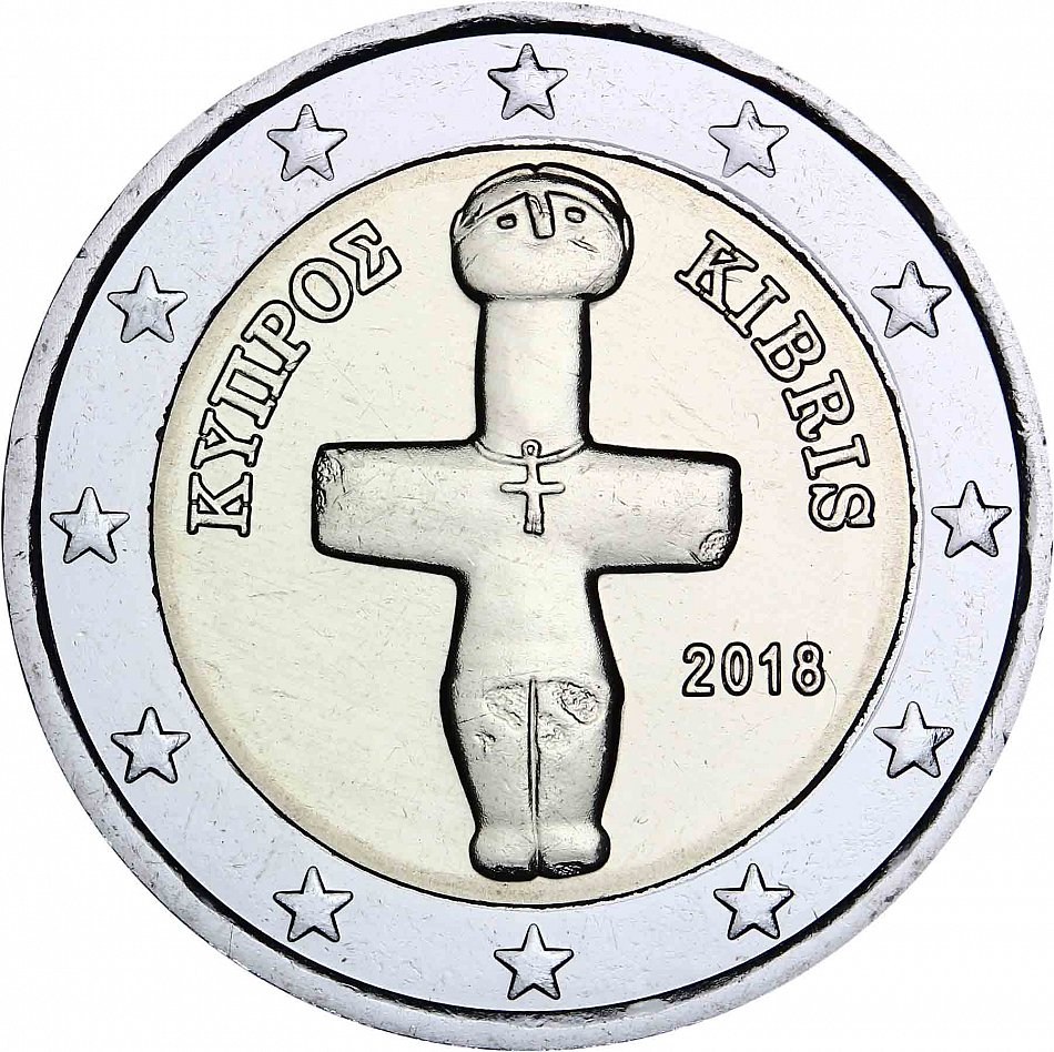 2 euro münze zypern kibris 2018