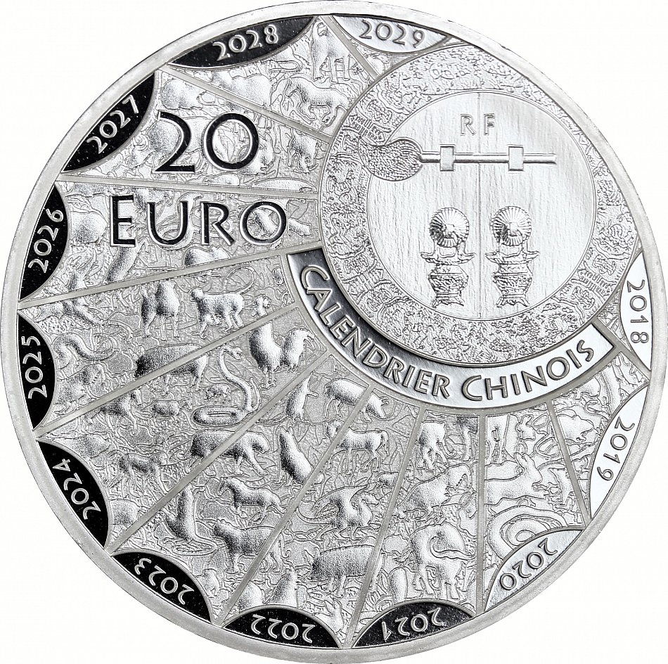 Frankreich 20 Euro 2021 Jahr des Ochsen High Relief ...