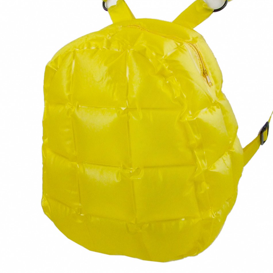 Retro 90´s Tasche Trendiger Rucksack Beutel GRÜN bunt aufblasbar 