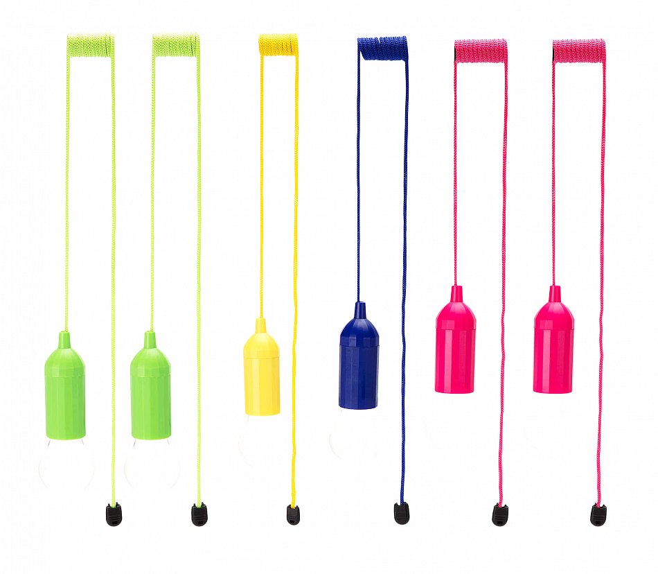 LED Ziehleuchte 6er Set mit Glühbirne LED hänge Leuchte IP44