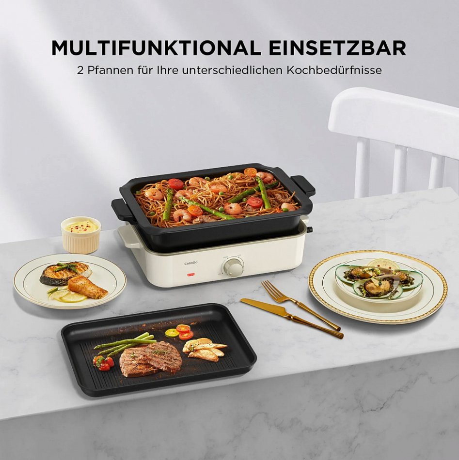 2 In 1 Elektrischer Hot Pot Grill 1200 W 1000 W Elektrischer Topf P 010722075578