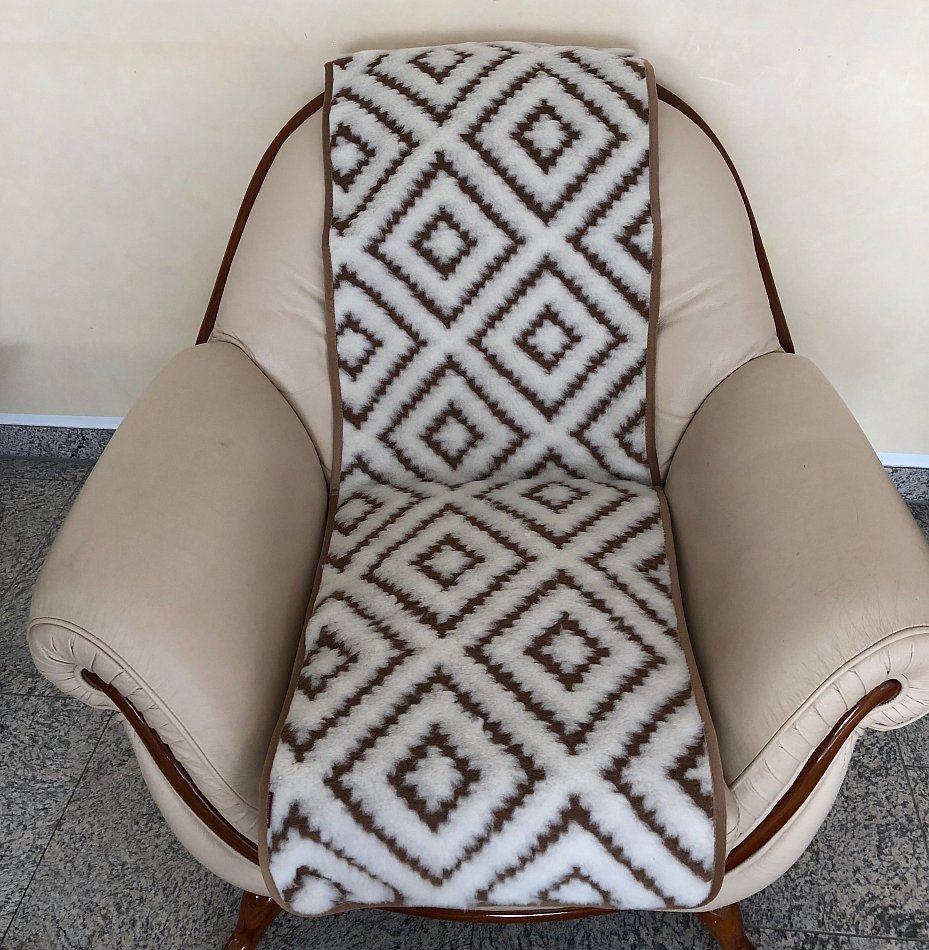 50 x 200 cm Sesselschoner Anti-Rutsch Sesselüberwurf Sitzauflage 100 /% Wolle