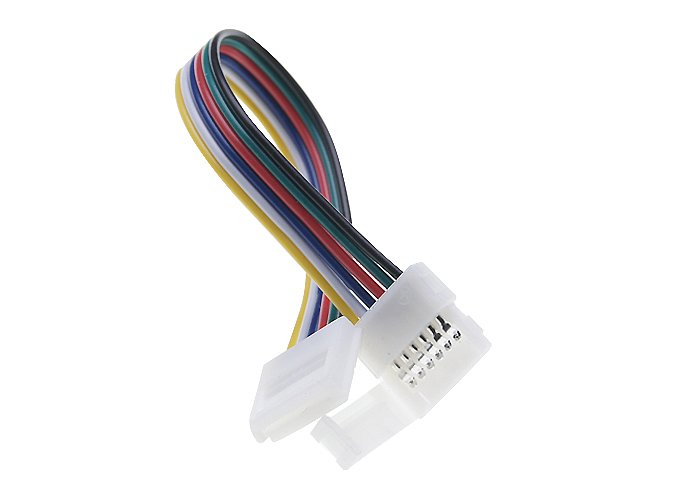 Verbinder 6 PIN Led Strip RGB+CCT 12mm RGBWW-CW Zubehör Adapter Clip Kabel Clip