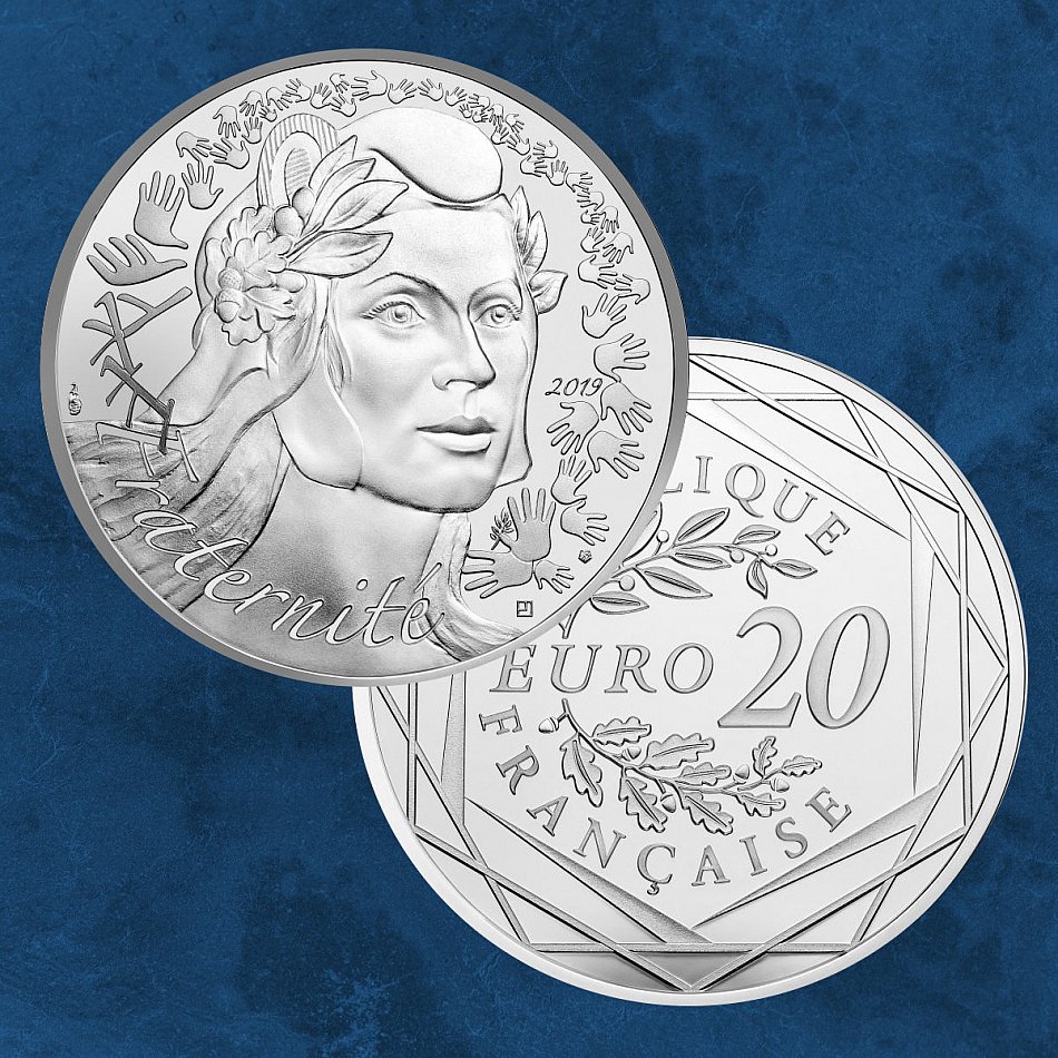 FRANCE 20 € EURO SILVER UNC 2017 MARIANNE 2017 FROM ROLL @ LOW MINTAGE!