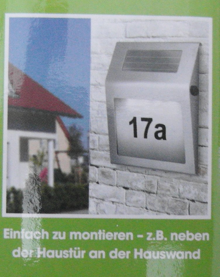 Easymaxx Solar Hausnummer Mit Edelstahl Gehäuse Neu