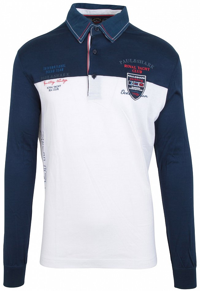 Paul And Shark Men’s Polo Shirt Size Large 100/% Authentic 100/% Cotton