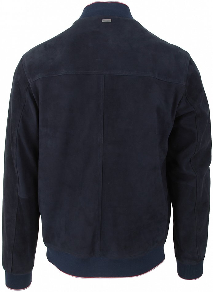 PAUL SHARK YACHTING Men's Lamb Leather Jacket Size L Navy AQUA LEATHER