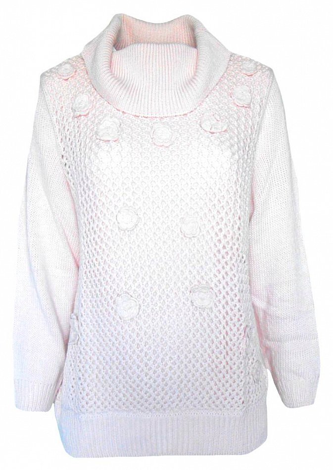 NEU Eleganter Damen Rollkragenpulli Pullover Rollkragen Sweater OVERSIZE 648