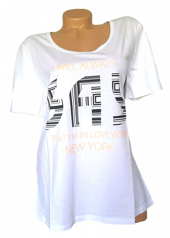 SHEEGO Damen Shirt weiß Schriftzug T-Shirt 44 46 48 50 Übergröße NEU - 121  | eBay