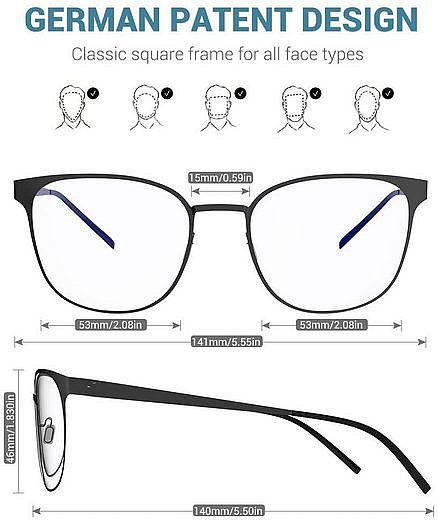 URAQT Blaulichtfilter Brille, Anti Blaulicht PC Gaming Brillen