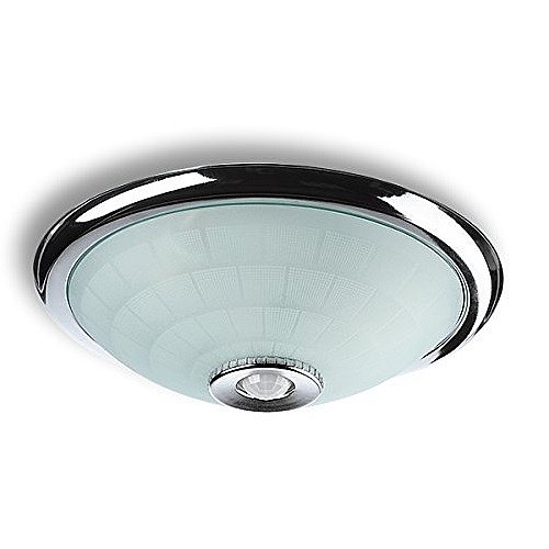 2er 18W Deckenleuchte Sensor Bewegungsmelder, 360° Sensor Metal-Glas