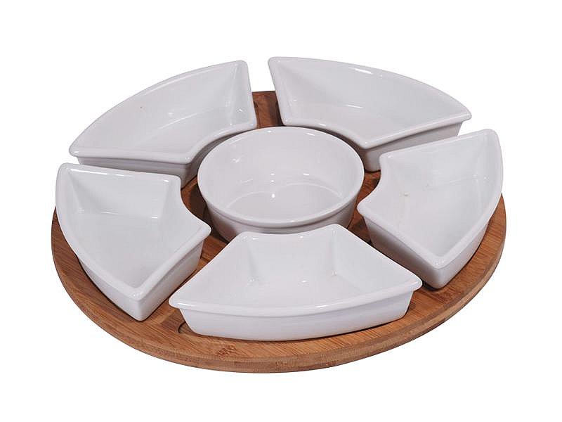 Dipschalen set aus Bambus Holz Bamboo Naturholz Servierschalen Schnack