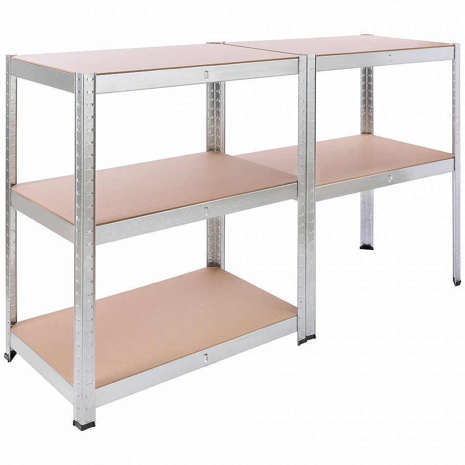 Étagère Métallique 5 Niveaux 180x100cm - Charge 175kg/niveau - Galvanisé - Rangement Garage/Cave