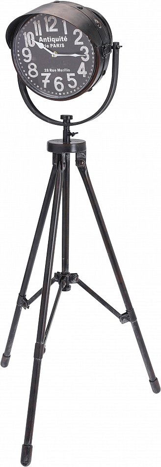 Standuhr Standuhr Scheinwerfer Großuhr Dreibein Metall Uhr Uhr Stativ