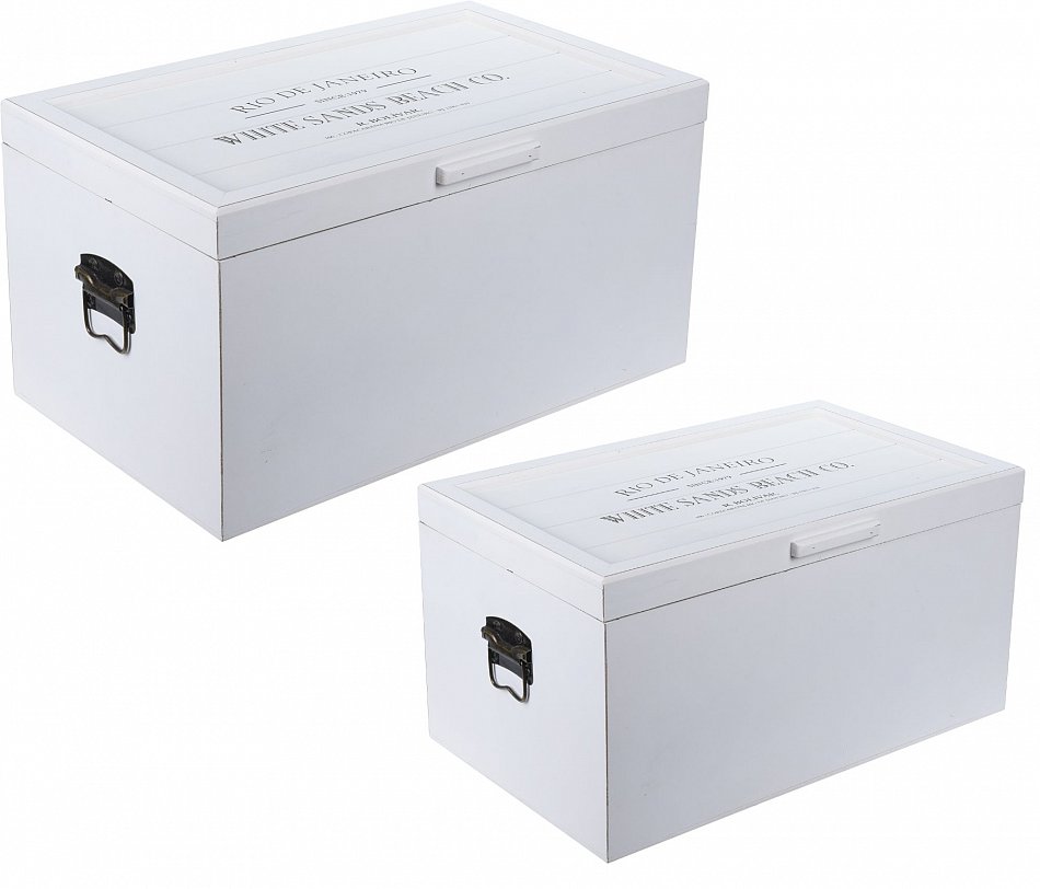 Kiste Truhe Aufbewahrungskiste BOX SET Blumenbank 2tlg. mit Deckel