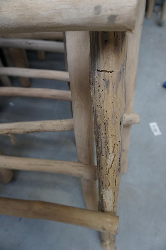 TEAK Dekoleiter Handtuchhalter Holzleiter Handtuch Halter