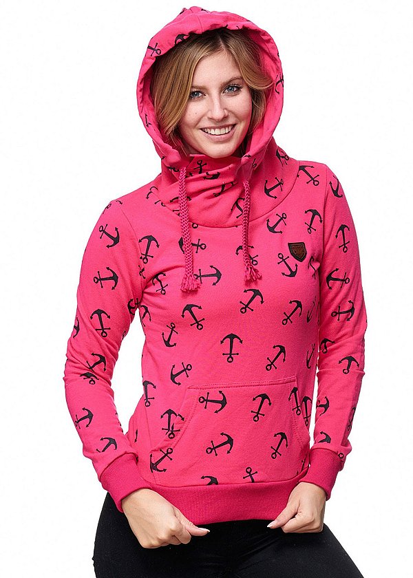 Damen Kapuzenpullover Rollkragen Sweatshirt Pulli Hoodie Sweater Jacke Gr.34-44