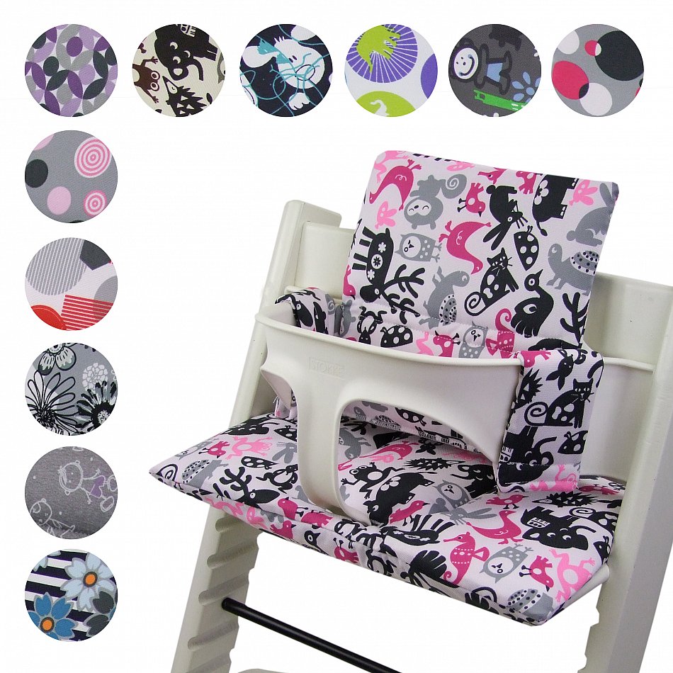 Cojín para caber Stokke Tripp Trapp SILLA ALTA Elefantes Nuevo Y En Caja