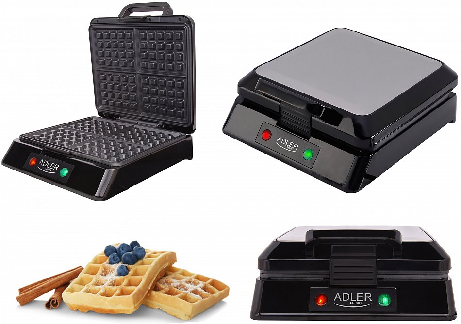 XXL Waffelautomat Doppel Waffeleisen für 4 belgische Waffeln Waffel