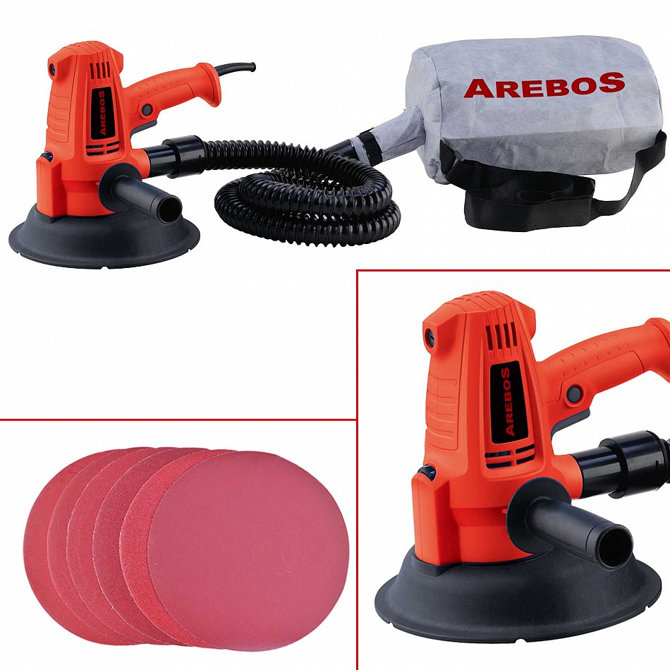 DRY WALL SANDER HAND SANDER DISC SANDER DRYWALL SANDER 710W + PADS HOSE
