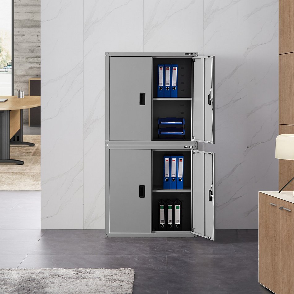 AREBOS Aktenschrank Büroschrank Lagerschrank Materialschrank